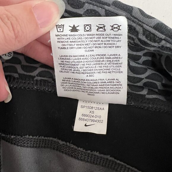 Nike Dri-FIT Polka Dot Crop Leggings XS Running Activewear Reflective Pocket - Picture 7 of 12